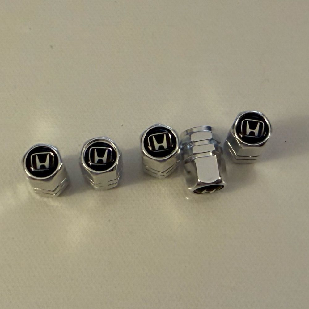 Honda Valve Stem Caps in Silver Set of 5 NWT